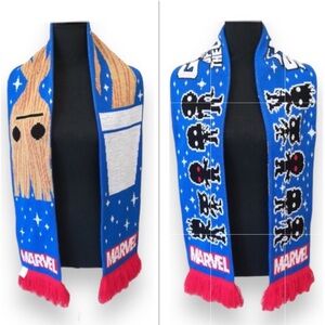 Marvel Guardians of The Galaxy Groot Funko Holiday Fringe Scarf Double Sided